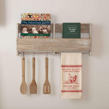 Sawyer Mill Red Chicken Muslin Unbleached Natural Tea Towel 19x28 VHC Brands - The Fox Decor